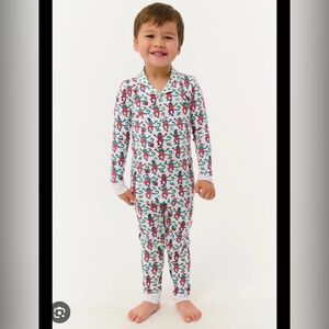 Kids Monkey Mas Patchwork Parker Polo Pajamas Christmas Limited Edition Sold out